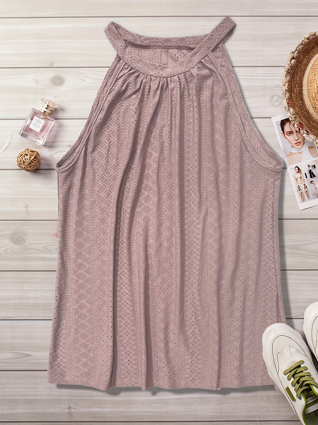  Eyelet Embroidered Tank Top for Women