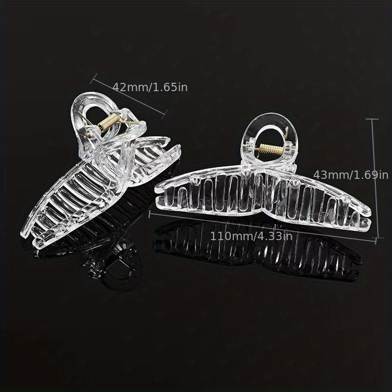 Transparent Hair Claw Clip Nonslip Shark Claw Ponytail Holder