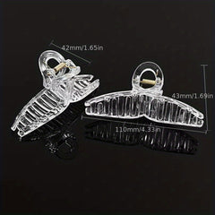 Transparent Hair Claw Clip Nonslip Shark Claw Ponytail Holder