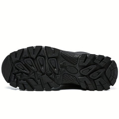 Men's Plush Lined Military Style High Top Boots