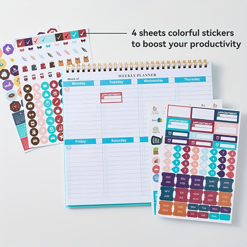 1pc Weekly Daily Calendar Planner Notepad Journal For School Office