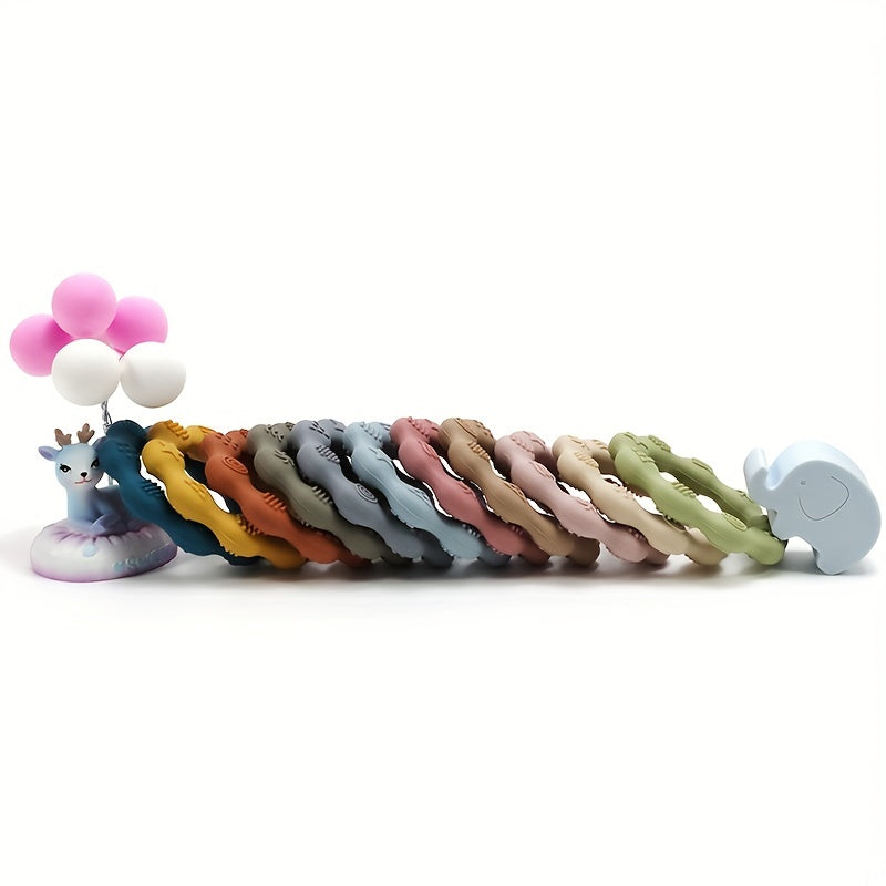 Silicone Round Belt Baby Teether Molar Stick