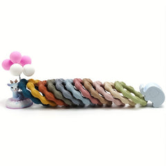 Silicone Round Belt Baby Teether Molar Stick