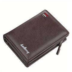 Men's Zipper Short Wallet Vertical Mini Coin Purse Gift For Men