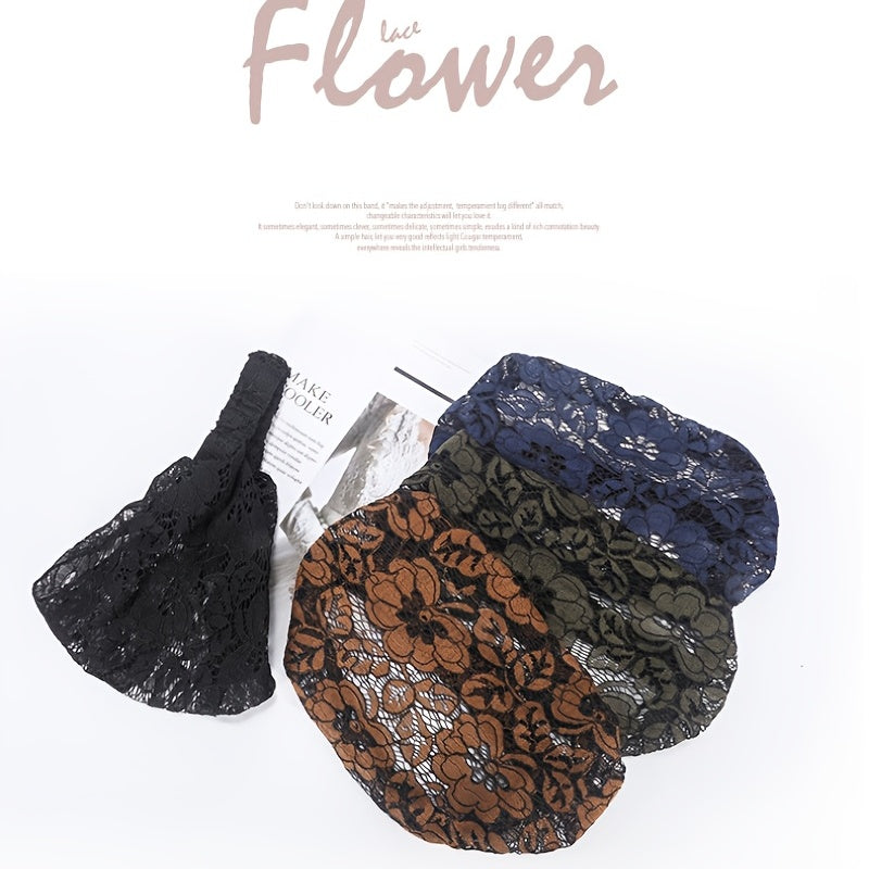 Wide Lace Headbands Boho Head Wraps African Turban