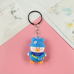 Baby Door Pendant Yellow Duck Keychain Couple Backpack Ornament