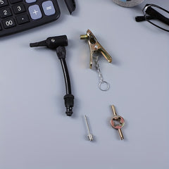 4pcs Cycling Supplies Valve Core Wrench Air Needle Air Pipe Nozzle Clip Set