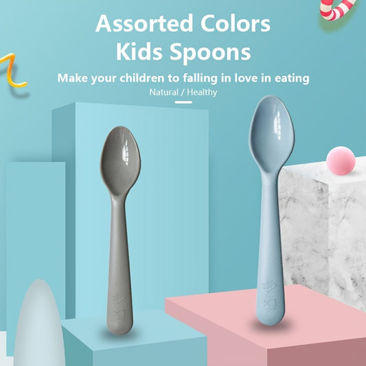 6pcs Kids BPA-Free Plastic Spoons for Baby and Children