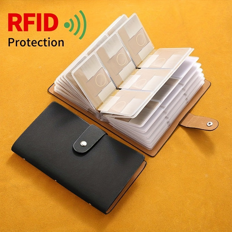 Frosted Leather Large Capacity Card Slot Long Holder