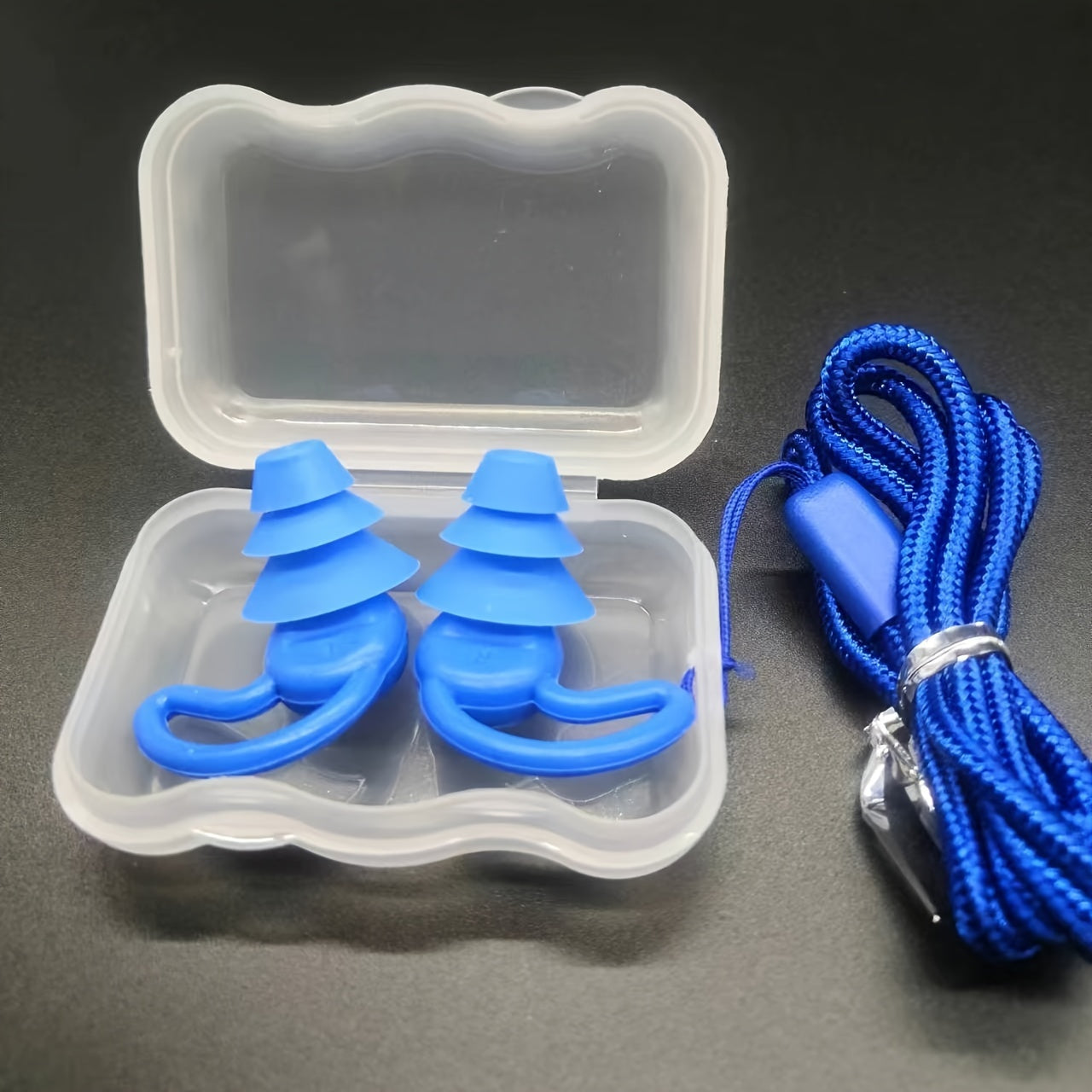 Waterproof Silicone Earplugs with Storage Box for Swimming, Diving, Sleeping