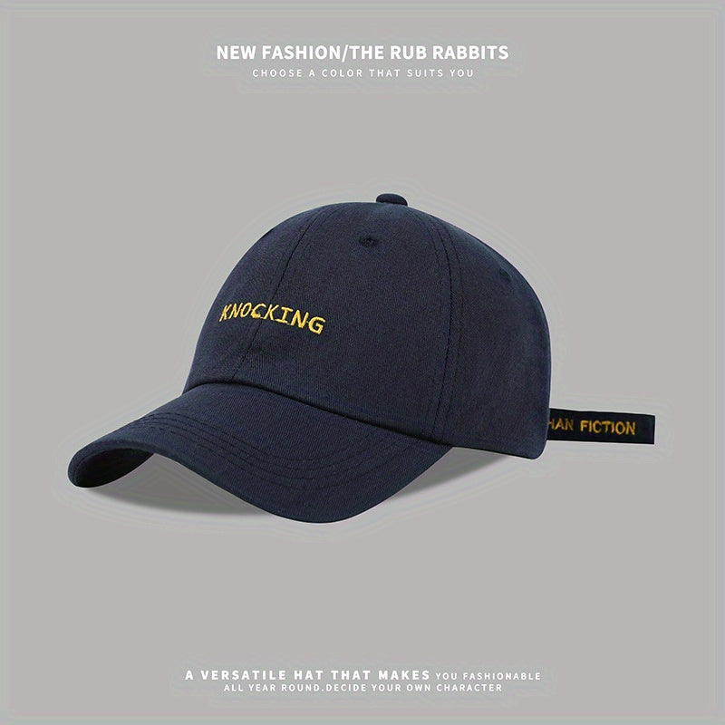 Letter Embroidery Hip Hop Baseball Cap Casual Unisex Cotton Dad Hat Adjustable