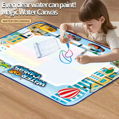 Water Graffiti Mat Kids Drawing Doodle Toy with Magic Pen Space Theme