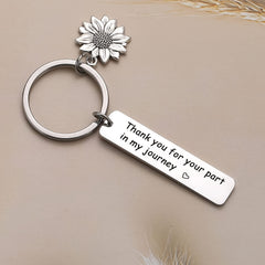 Sunflower Keychain Thank You For Your Part In My Journey