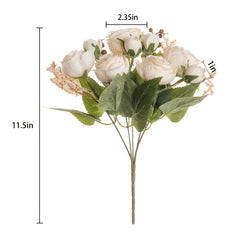 1pc Silk Rose Bouquet Artificial Flowers Home Decor