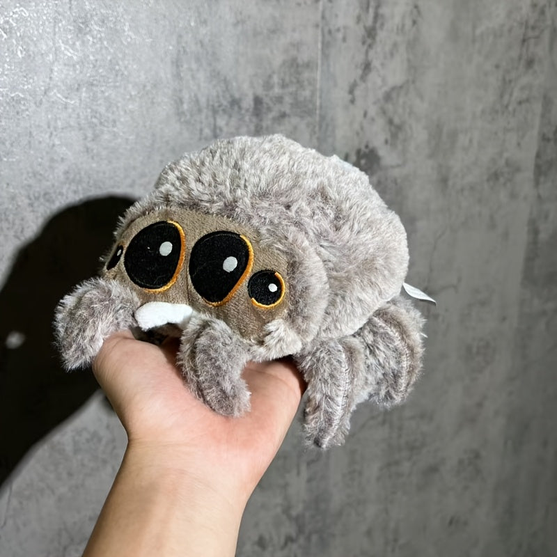 Realistic Spider Plush Toy Doll Fluffy Stuffed Animal with Large Eyes & Orange A