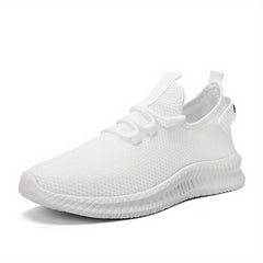 Men's Knit Lace Up Casual Shoes Lightweight Comfy Sneaker