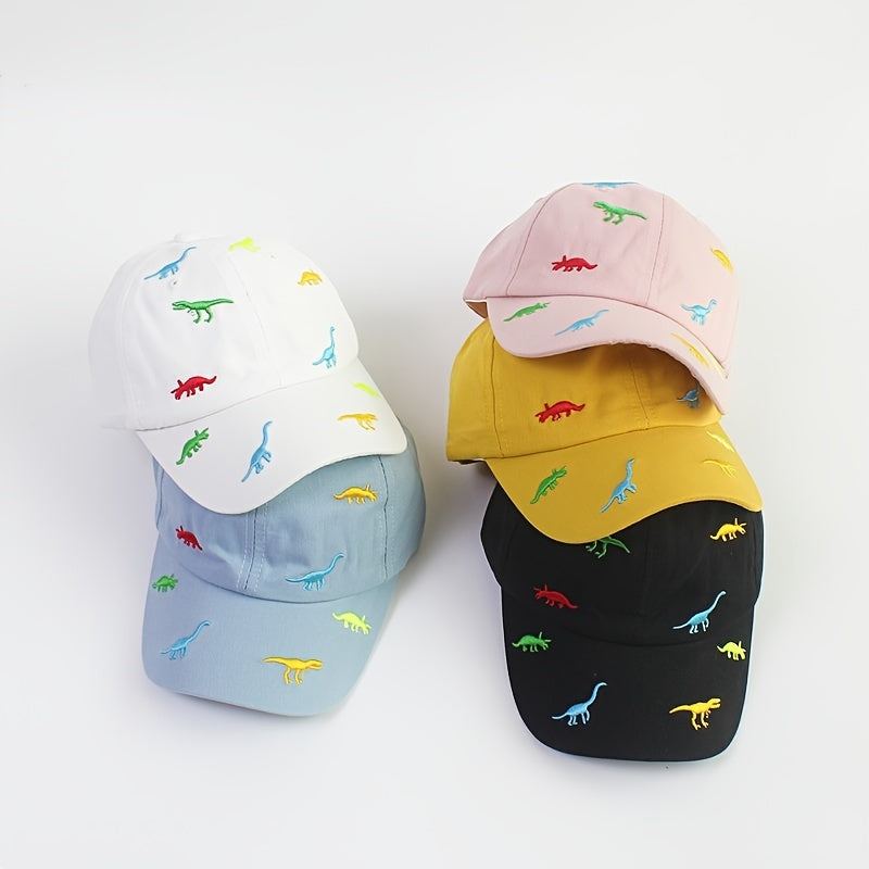 Kids Dino Embroidery Baseball Cap Boys Girls