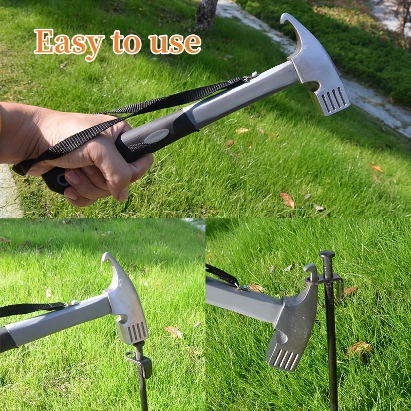 Outdoor Hammer High Carbon Steel Camping Household Tool Ground Nail Remover