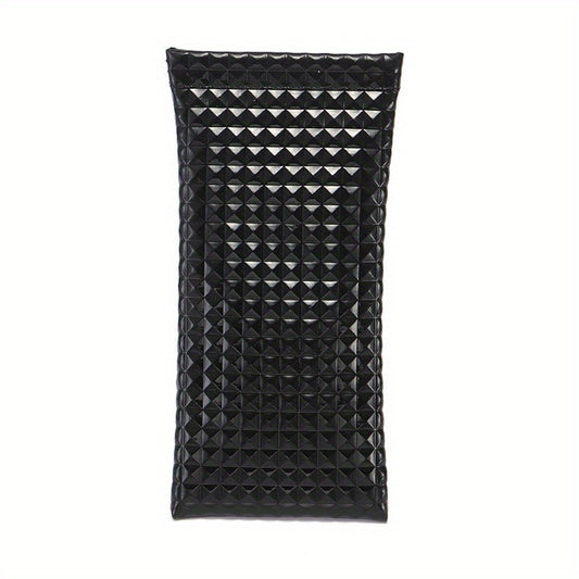 Solid Textured Glasses Bag PU Leather Sunglasses Storage Pouch