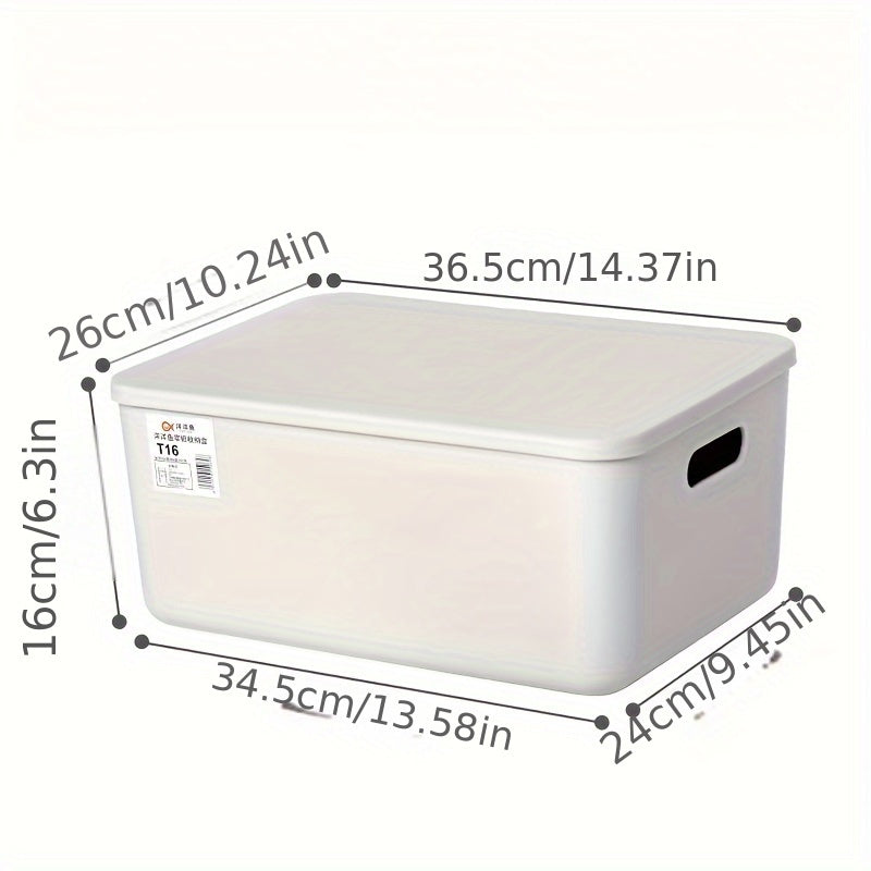 Plastic Storage Basket with Lid for Snacks and Cosmetics