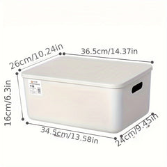 Plastic Storage Basket with Lid for Snacks and Cosmetics