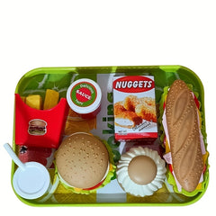 Kids Play House Toys Hamburger Fries Kitchen Set Food Toys