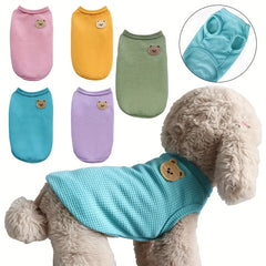 Waffle Pet Vest For Small Medium Dogs Spring And Summer Costume