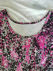  Leopard Print Round Neck Tank Dress