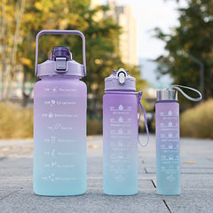 Leakproof Gradient Water Bottles 67oz 25oz 10oz Lockable Lid For Outdoor Sports