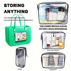 Transparent Hanging Beach Bag Organizer Waterproof Tote Travel Accessories