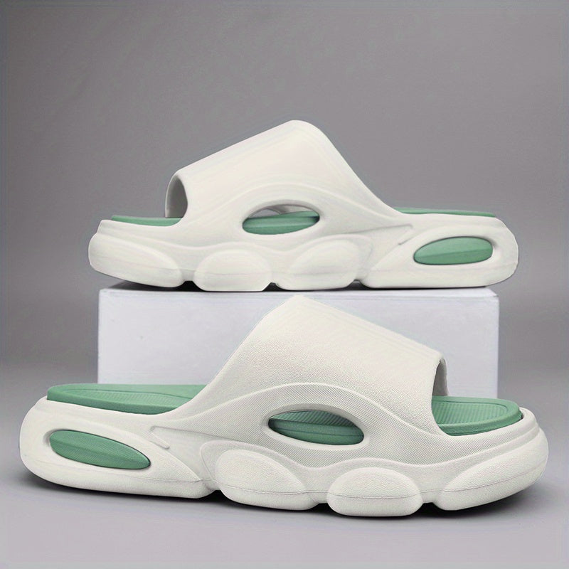 Men's Non Slip Platform Slides Soft Sole Cloud Slides for Indoor Outdoor