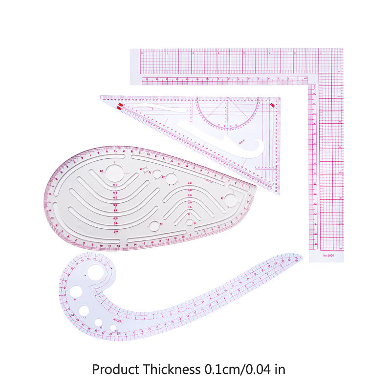 Tailor Measuring Ruler Kit for DIY Sewing Patterns Quilting Tools