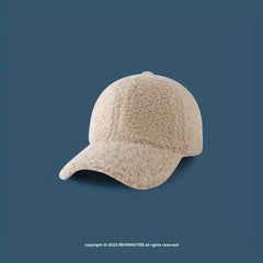 Vintage Sherpa Baseball Hat Warm Sun Hat