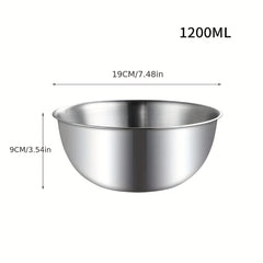 3pcs Stainless Steel Mixing Bowls Salad Mixing Bowl Set Kitchen Gadgets