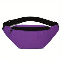 Lightweight Zipper Waist Bag Dacron Textured Fanny Pack