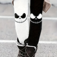  Colorblock Graphic Print Leggings Stretch Skinny Leggings