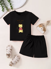 Toddler Kid Cartoon T-shirt & Shorts Set