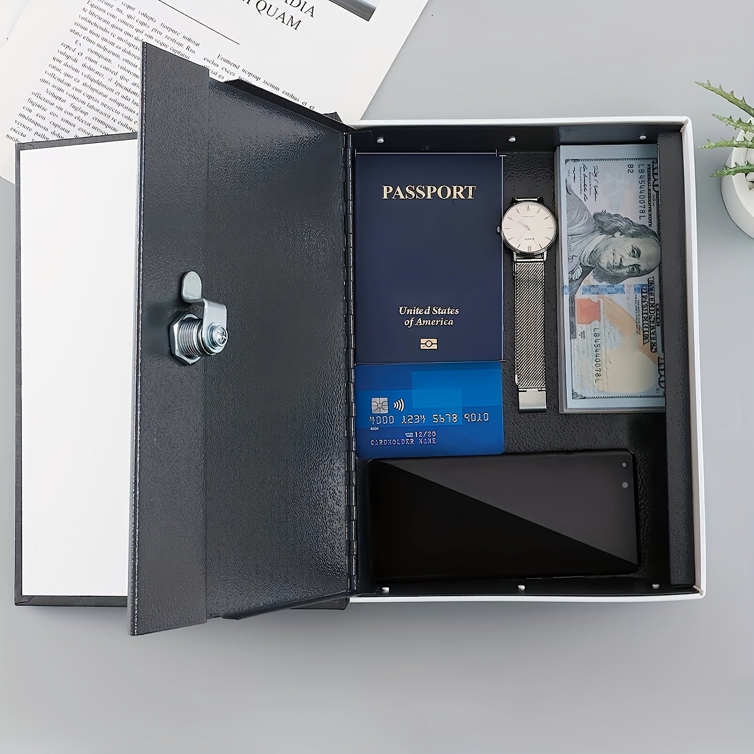 Book Money Box Safe Hidden Secret Storage Box With Key Lock