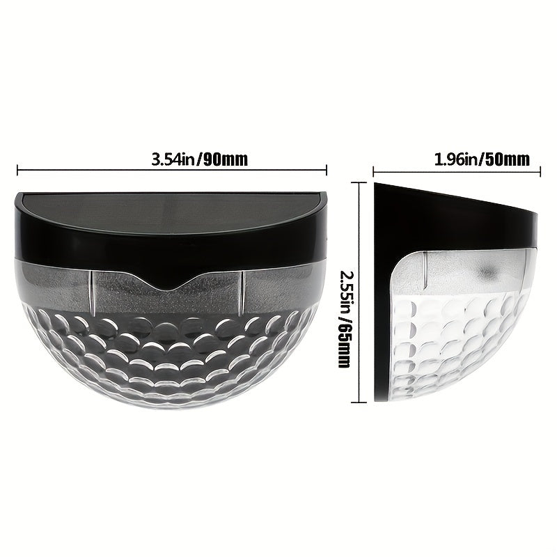2 Pack Solar Fence Lights Outdoor Waterproof Deck Lights
