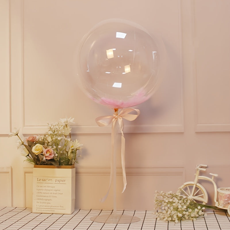 5pcs Balloon Single Round Base Table Floating Bracket Display Stand