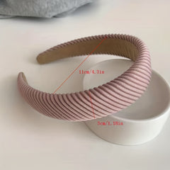 2pcs Solid Headband Fabric Sponge Hair Loop All match Temperament Hair Hoop