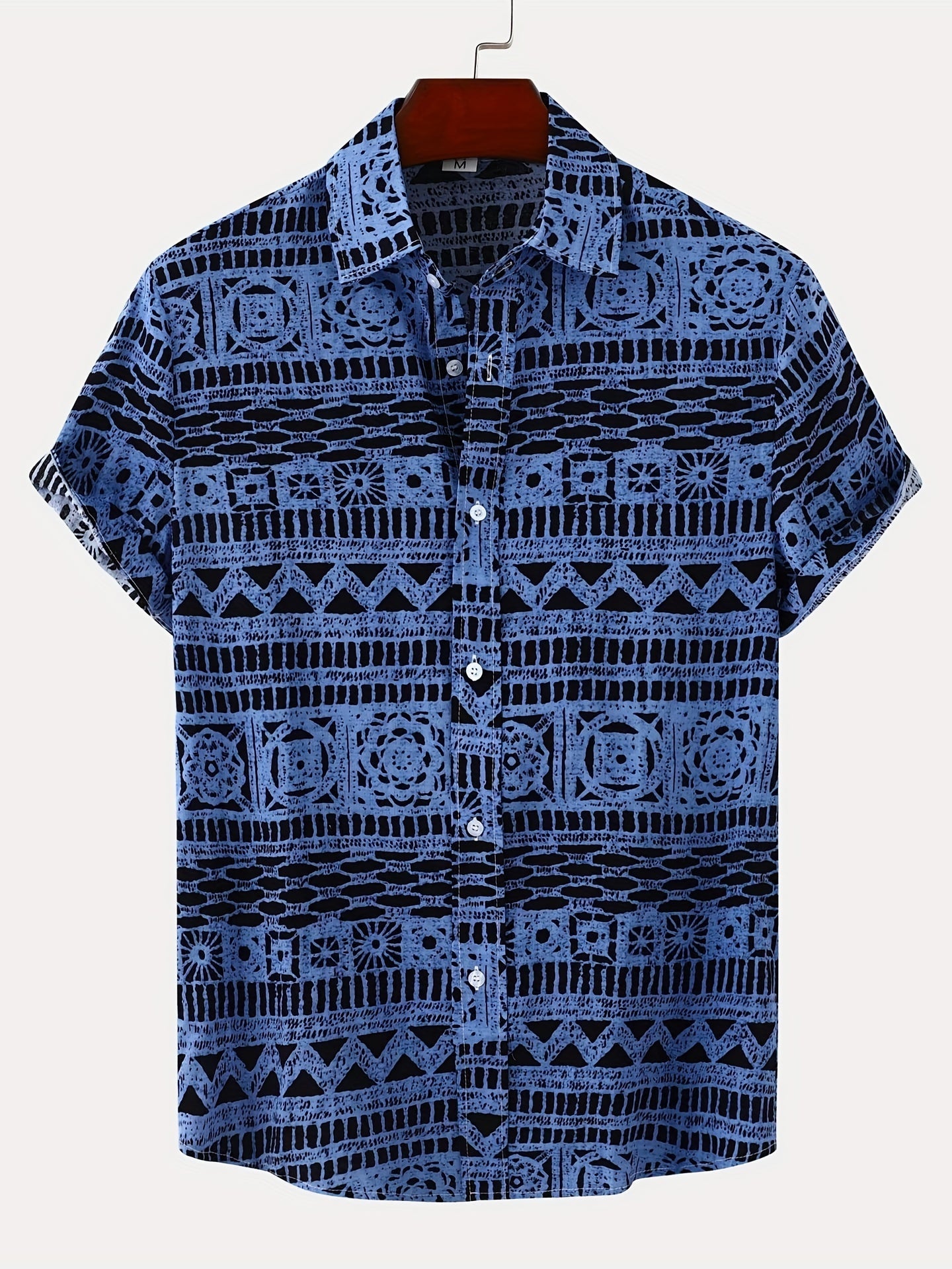 Men's Hawaiian Shirts Floral Print Short Sleeve Button Down Shirt