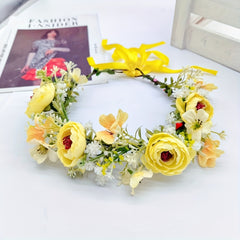 Bohemian Flower Crown Headpiece for Wedding Party