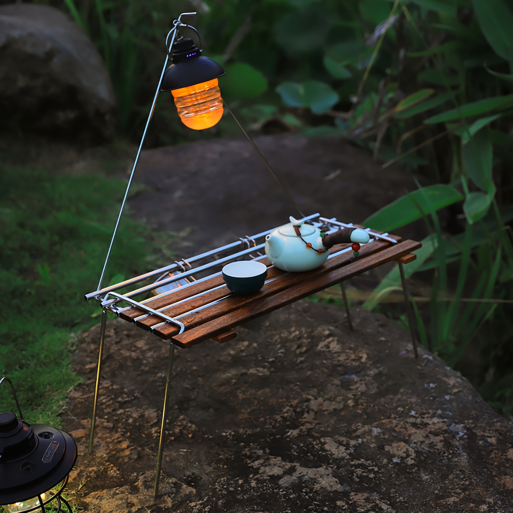 Folding Table Outdoor Camping Picnic Small Table Portable Stainless Steel Table