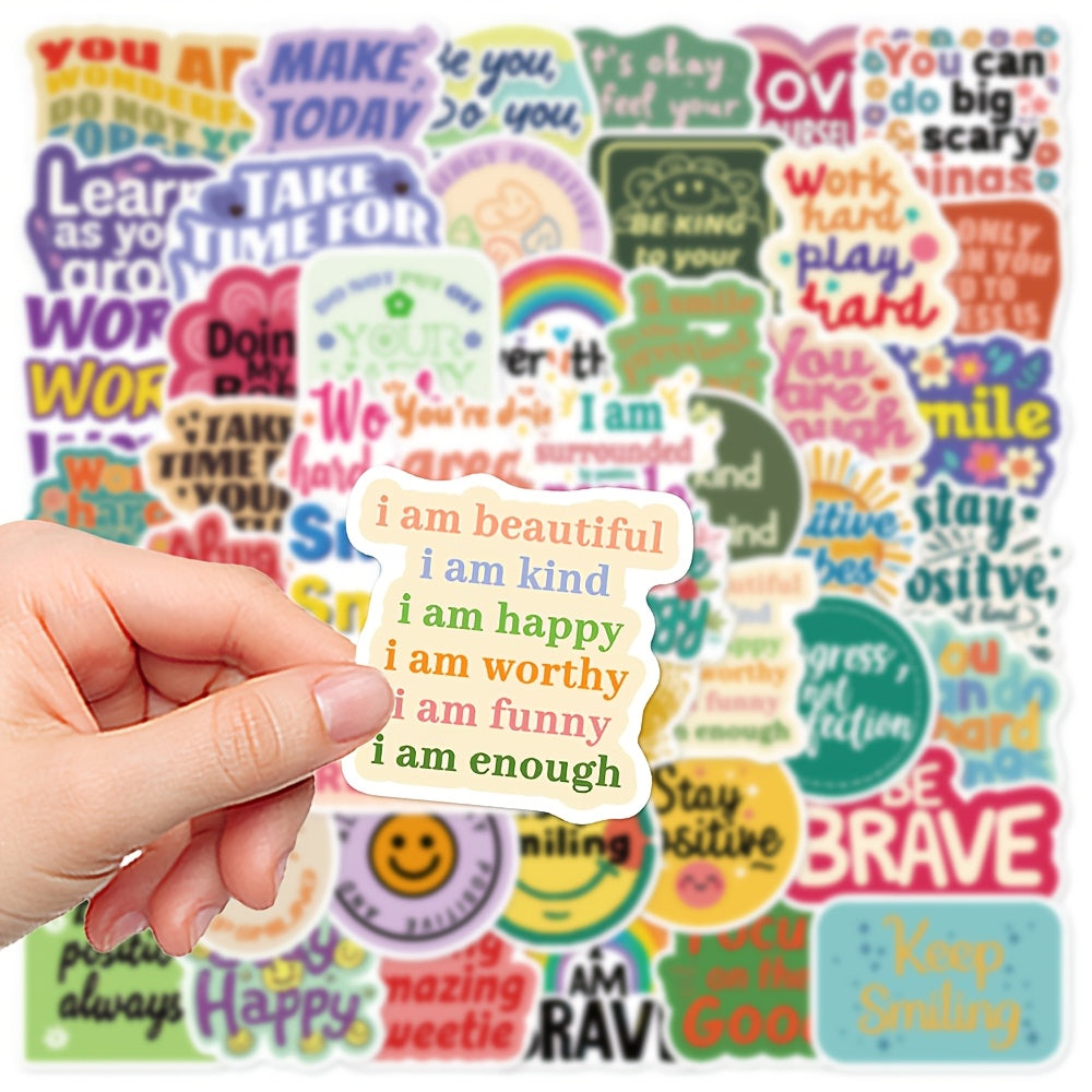50 Motivational Stickers Positive Affirmation Self Adhesive Decoration
