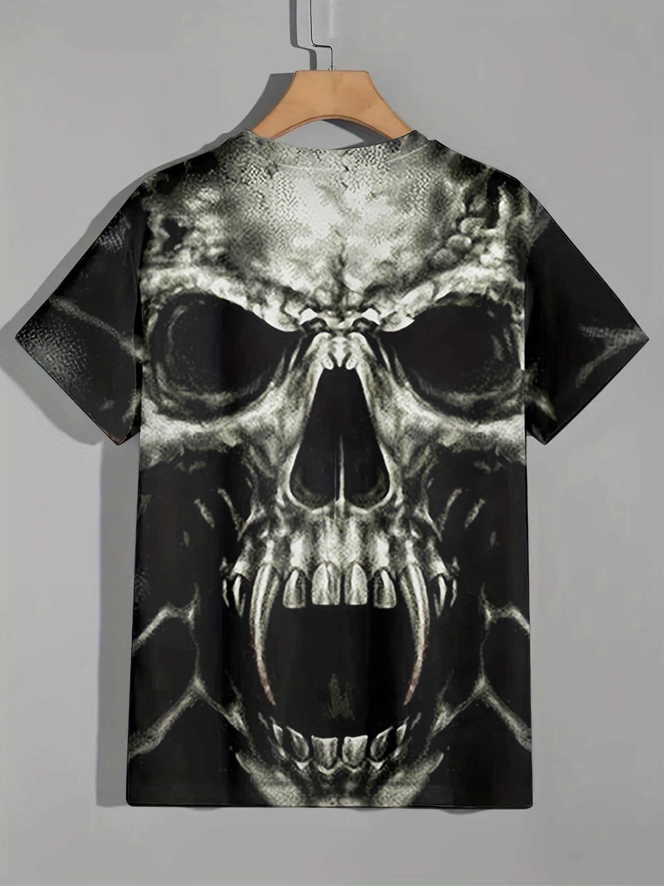 Men's 3D Vintage Skull Graphic T-shirt Casual Breathable Loose Tee