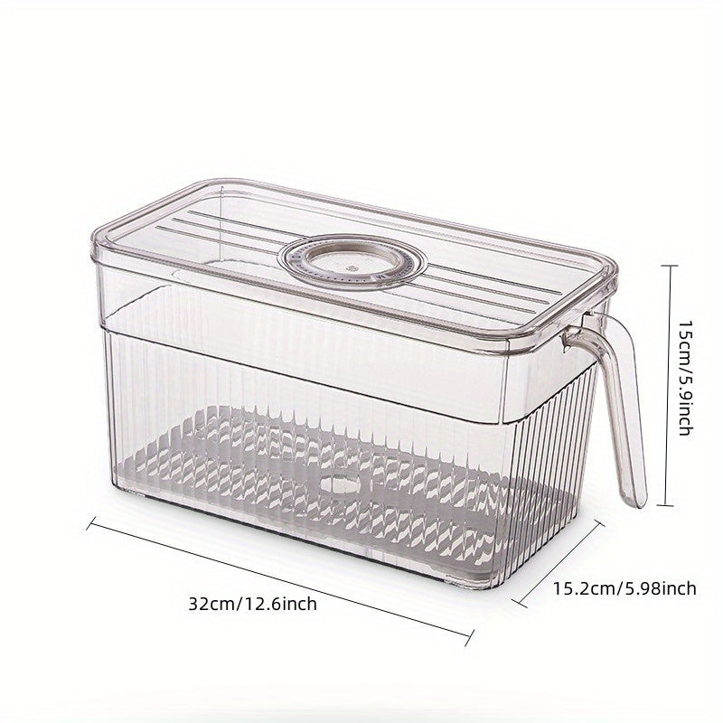 Refrigerator Storage Box With Handle Large Capacity Fresh Keeping Box