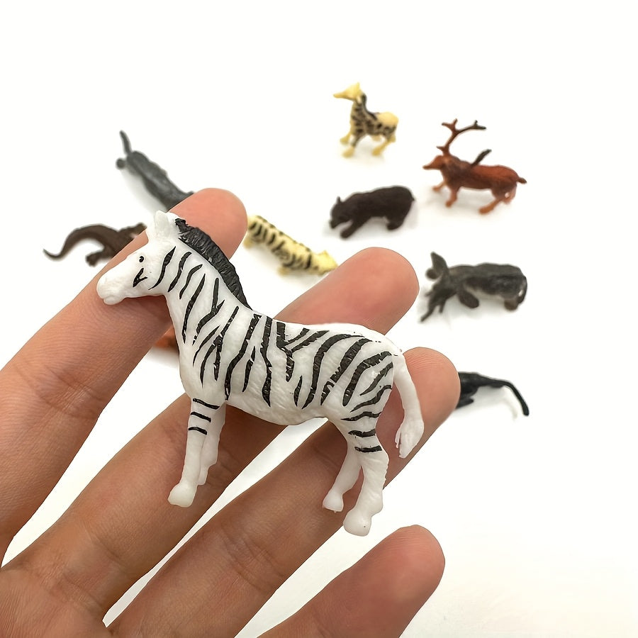 12pcs Animal Doll Model Realistic Statues for Home Decor