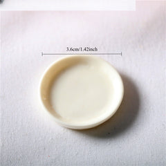 12-Piece Plate Set for Dollhouse Kitchen DIY Decor