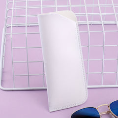 Stitch Detail Glasses Bag PU Leather Makeup Holder